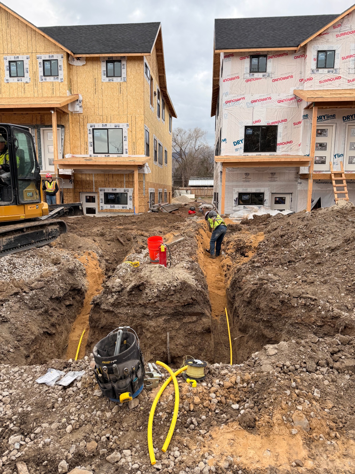 Townhome Utility Trenching in Wasatch Front, UT